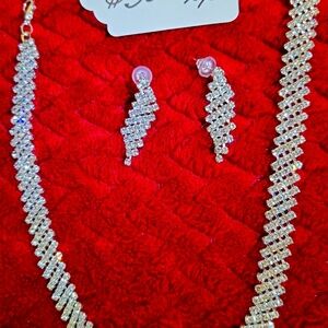2 pc necklace set with earrings